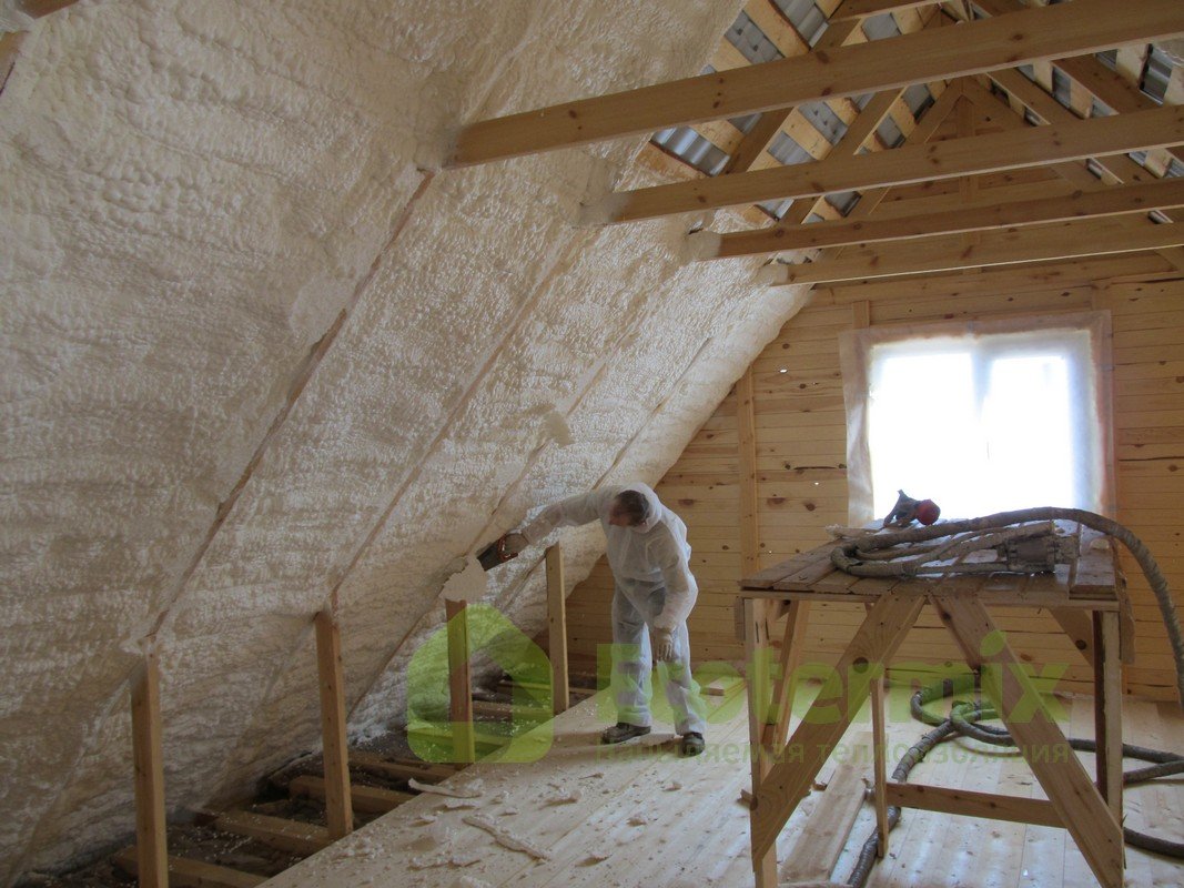 Утепление крыши каркаского дома